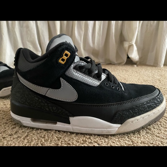 Jordan Retro 3 Tinker Black/Silver(Size 10) - Picture 5 of 10